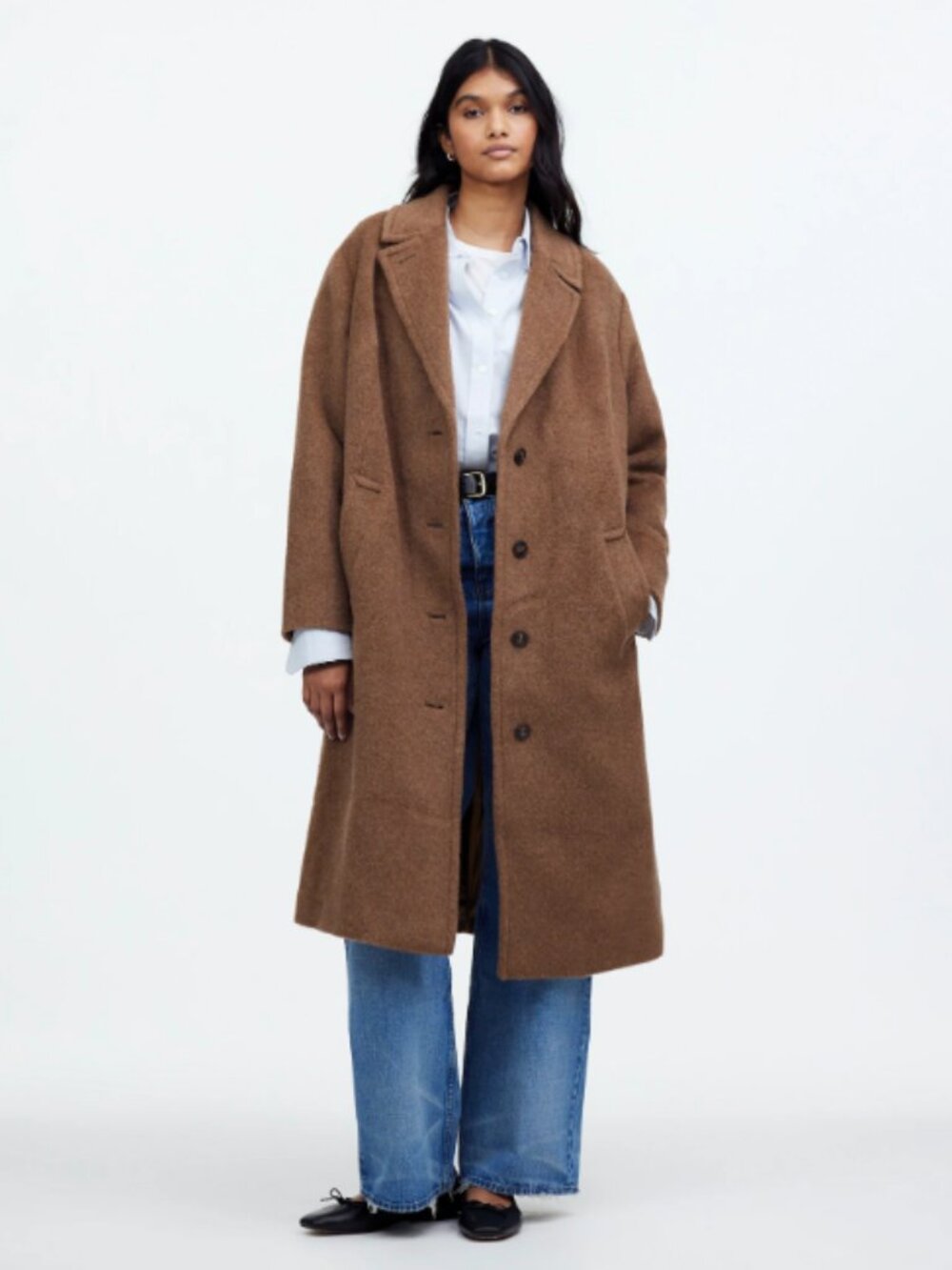 Madewell Alonzo Coat (Tobacco Melange, 2X)